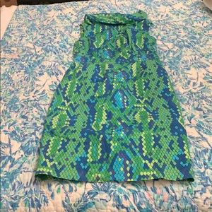 Green and blue printed Lilly dress